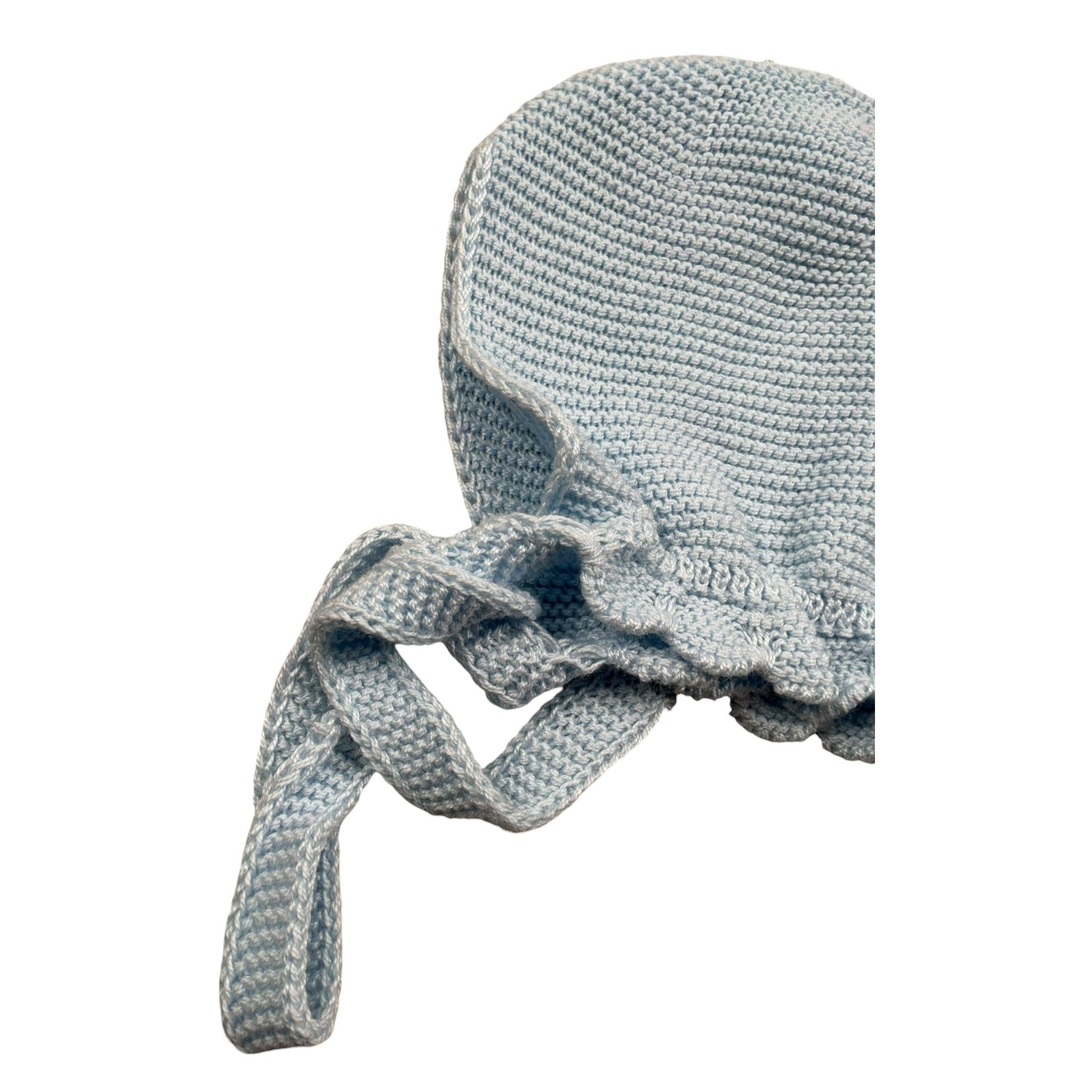 Juliana Cappello Tinta Unita con Laccio per Neonato 25224 AZZURRO JULIANA 