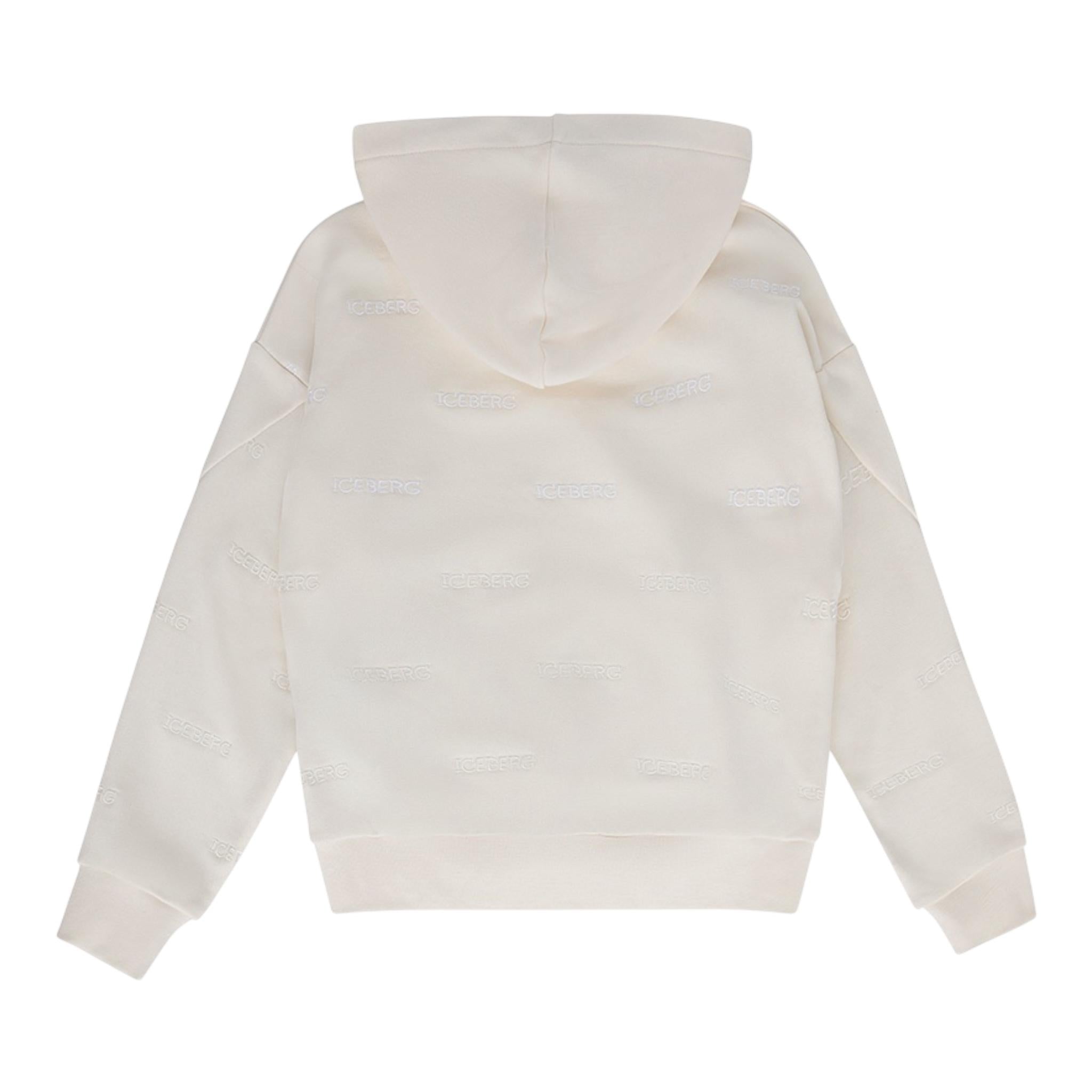 Iceberg Felpa Tinta Unita con Cappuccio per Bambino MFICE5110JX BIANCO ICEBERG 