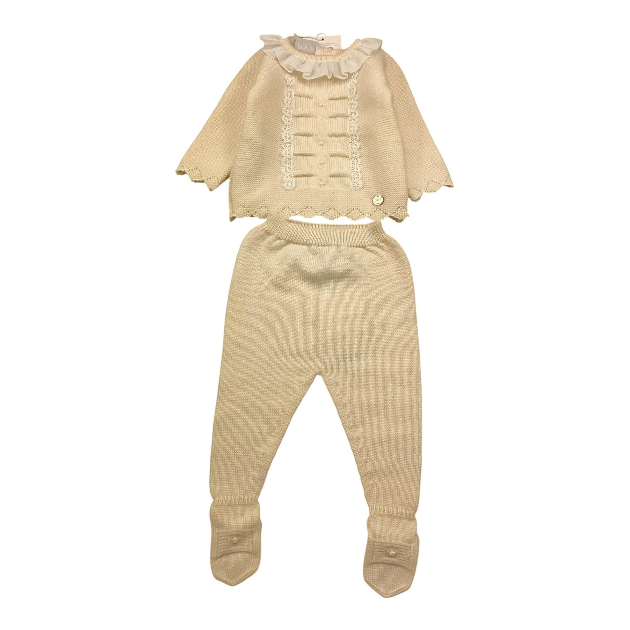 PAZ RODRIGUEZ completo 2 pezzi maglia-ghettina Panna per Neonata 003111067 PANNA PAZ RODRIGUEZ 