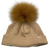 NINNAOH cappello tinta unita con pon pon Beige per Neonato I23206PEL BEIGE NINNAOH 