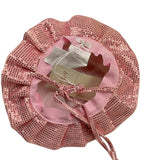 Le Bebe' Cappello Tinta Unita con Paillettes per Neonata LBG5917 ROSA LE BEBE' 