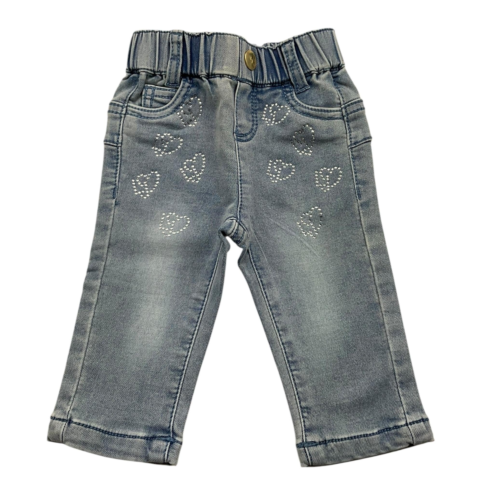 LIU JO jeans tinta unita con elastico in vita Azzurro per Neonata HF4017X AZZURRO LIU JO 