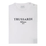 Trussardi T-Shirt Girocollo Tinta Unita con Stampa per Neonato TBP25043TSN BIANCO TRUSSARDI 