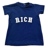 John Richmond T-Shirt Girocollo Tinta Unita con Logo per Neonato RIP26017TS BLU JOHN RICHMOND 