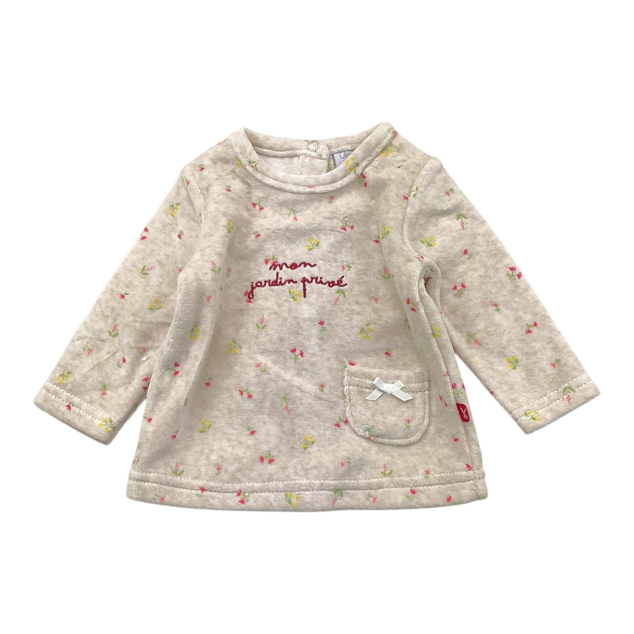 YATSI BABY maglia tinta unita girocollo con stampa Beige per Neonata 24200231 BEIGE YATSI BABY 