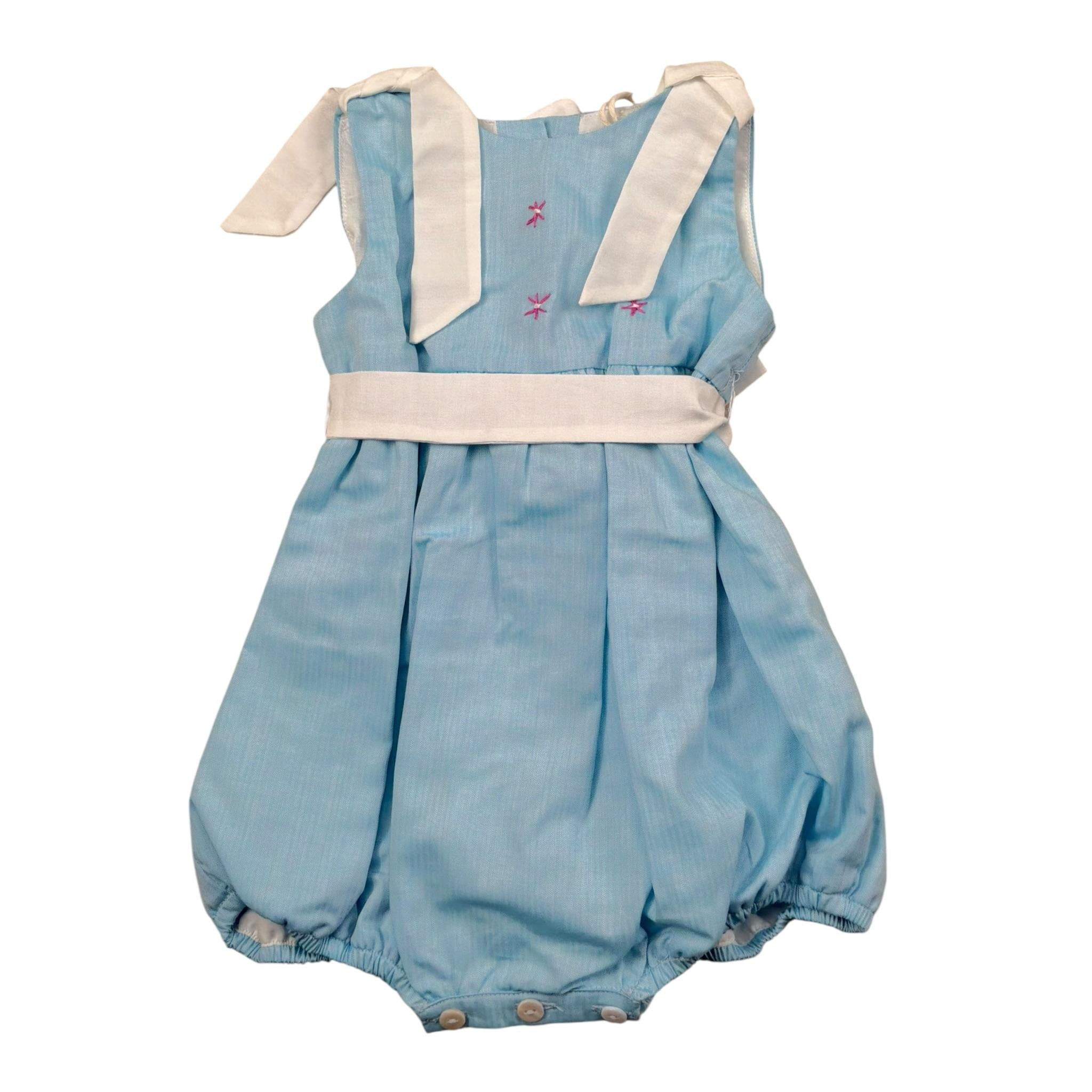 Ilfarobimbi Pagliaccetto Tinta Unita Giromanica per Neonata IFN40916 AZZURRO ILFAROBIMBI 