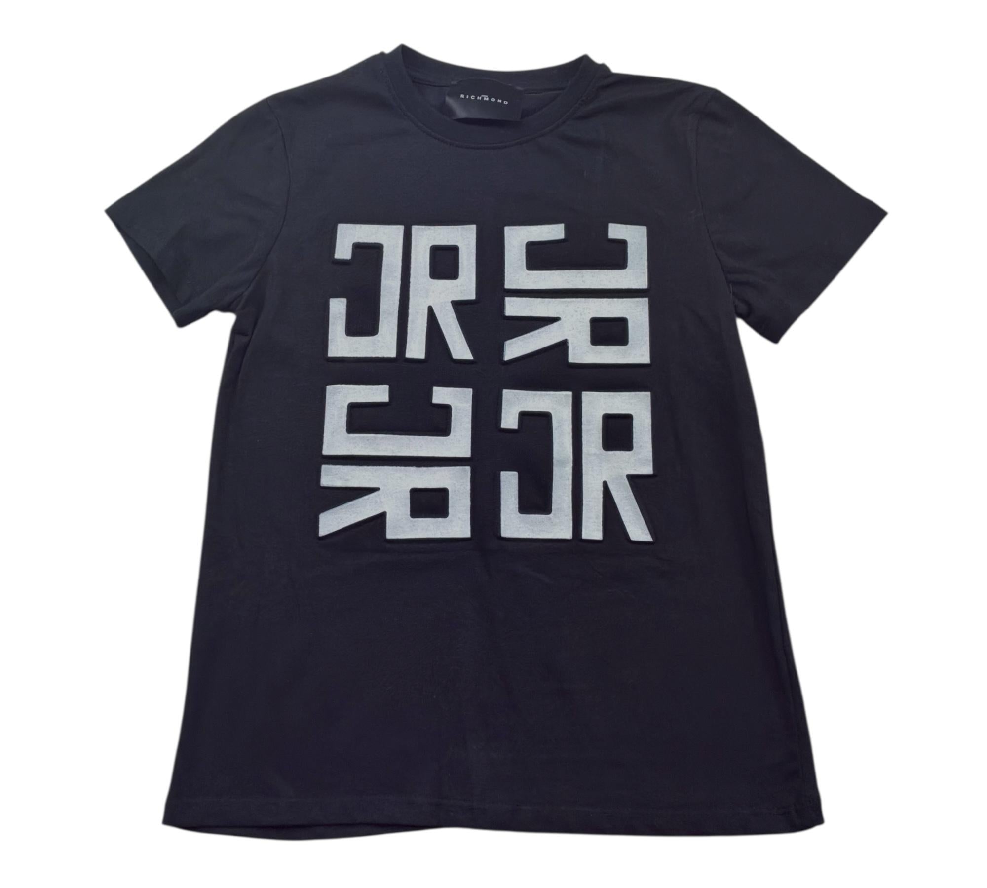 John Richmond T-Shirt Girocollo Tinta Unita con Stampa per Bambina RGP26012TS NERO JOHN RICHMOND 