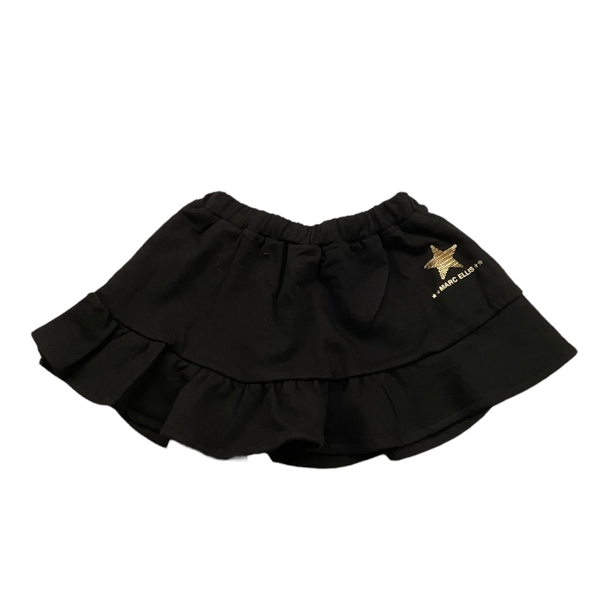 MARC ELLIS gonna tinta unita con logo Nero per Neonata JMNSK15790 NERO MARC ELLIS 