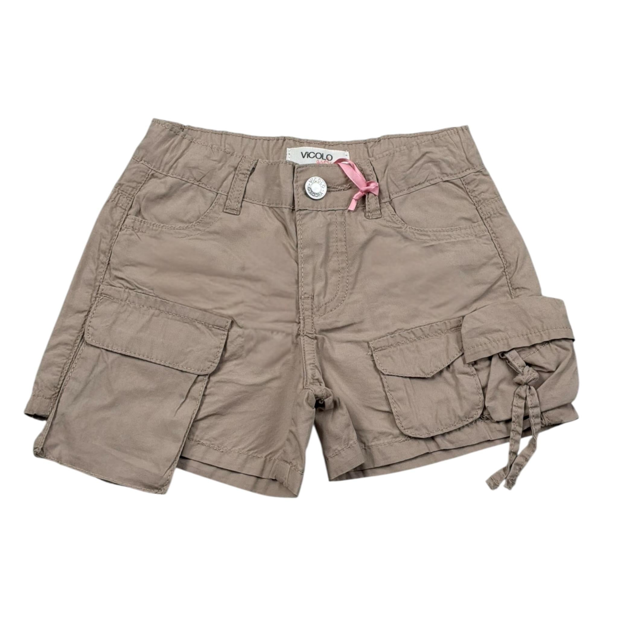 Vicolo Short Tinta Unita con Girovita Regolabile per Bambina 3146S00240X BEIGE VICOLO 