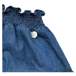 Le Bebe Gonna Tinta Unita con Elastico In Vita per Neonata LBG6421 BLU LE BEBE 