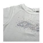 M+E' T-Shirt Girocollo Tinta Unita con Brillantini per Bambina UE1817 PANNA M+E' 