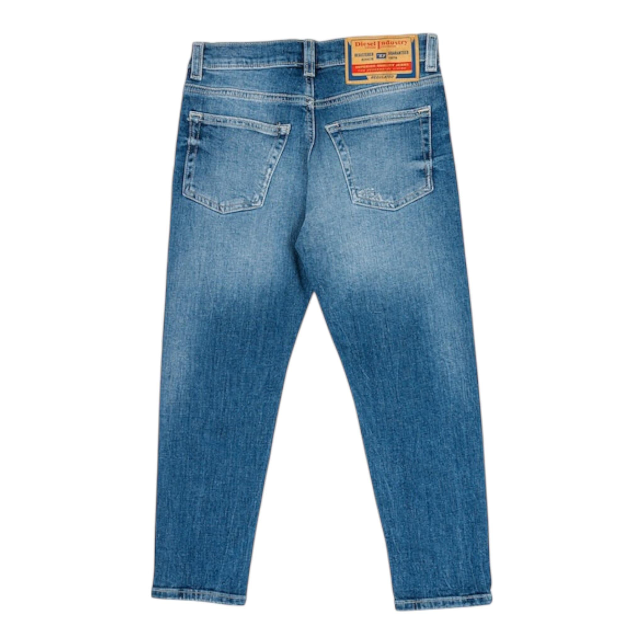 Diesel Jeans Tinta Unita con Girovita Regolabile per Bambino J00981 AZZURRO DIESEL 