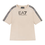 Emporio Armani T-Shirt Girocollo Tinta Unita con Logo per Bambino 6RBT57 BEIGE EMPORIO ARMANI 