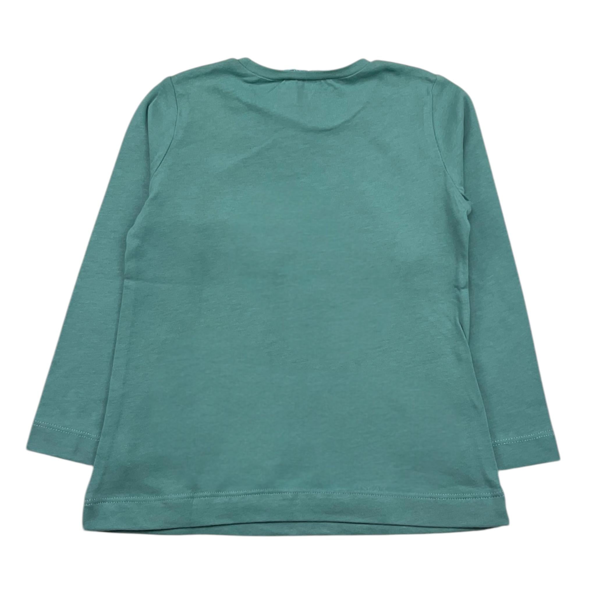 MAYORAL shirt girocollo tinta unita con stampa in contrasto Verde per Neonata 4073N VERDE MAYORAL 