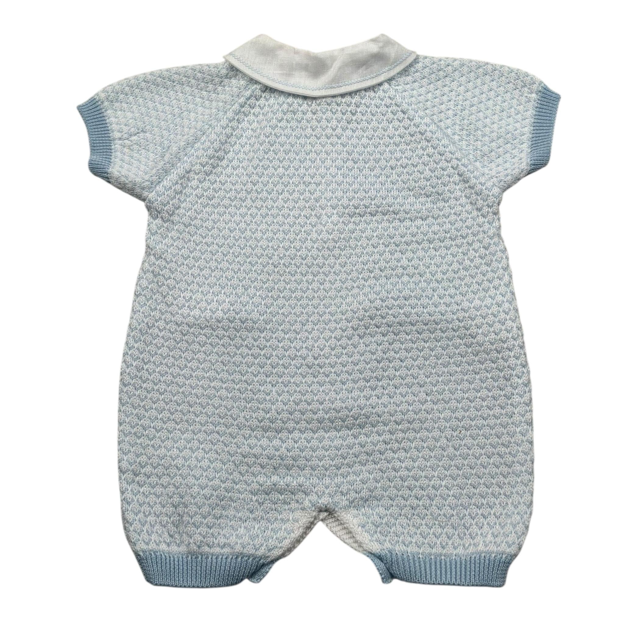 Marlu' Pagliaccetto Mezza Manica Tinta Unita per Neonato EB6115 AZZURRO MARLU' 