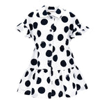 Monnalisa Abito Mezza Manica tinta unita con Stampa Pois Bianco per Bambina 11A910X BIANCO MONNALISA 