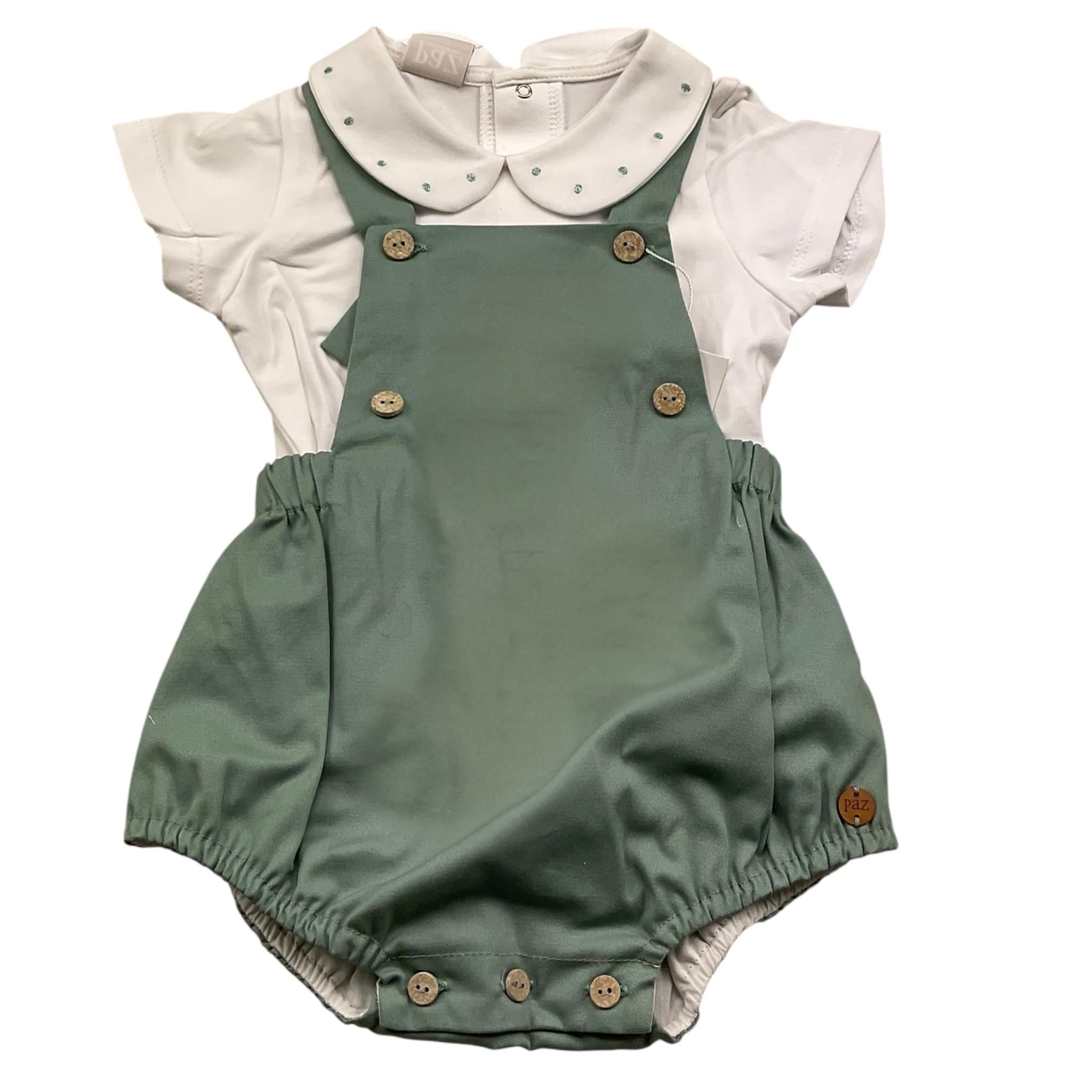 PAZ RODRIGUEZ completo 2 pezzi camicia-pagliaccetto Verde per Neonato 02149140 VERDE PAZ RODRIGUEZ 