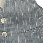 Manuel & Frank Gilet Tinta Unita con Bottoni E Fantasia A Righe per Neonato MF5193NN AZZURRO MANUEL & FRANK 