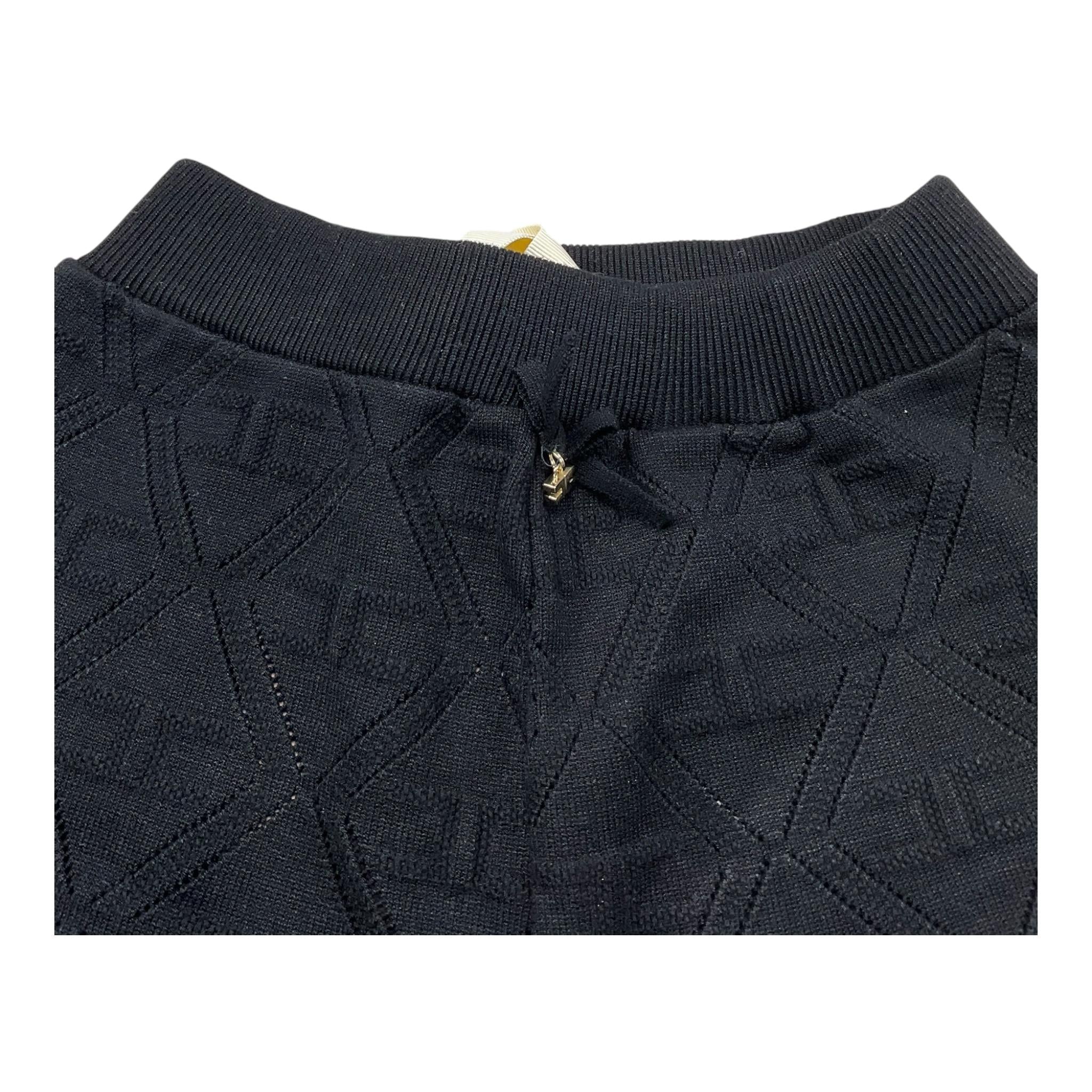 Elisabetta Franchi Short In Filo Tinta Unita con Trafori per Bambina EFBE068 NERO ELISABETTA FRANCHI 