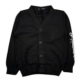 Daniele Alessandrini Cardigan Tinta Unita con Logo per Neonato 1291W00008N NERO DANIELE ALESSANDRINI 