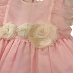 La Stupenderia Abito Giomanica Tinta Unita con Tulle Modello Cerimonia per Bambina CCAB74 ROSA LA STUPENDERIA 