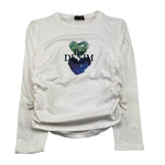 CECYLE shirt girocollo tinta unita con stampa in contrasto Bianco per Bambina BY1904 BIANCO CECYLE 