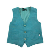 Daniele Alessandrini Gilet Tinta Unita con Bottoni per Bambino 1296B00018J VERDE DANIELE ALESSANDRINI 