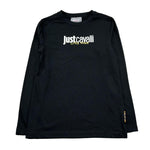 Just Cavalli Shirt Girocollo Tinta Unita con Logo per Bambina JGP2006TS NERO JUST CAVALLI 
