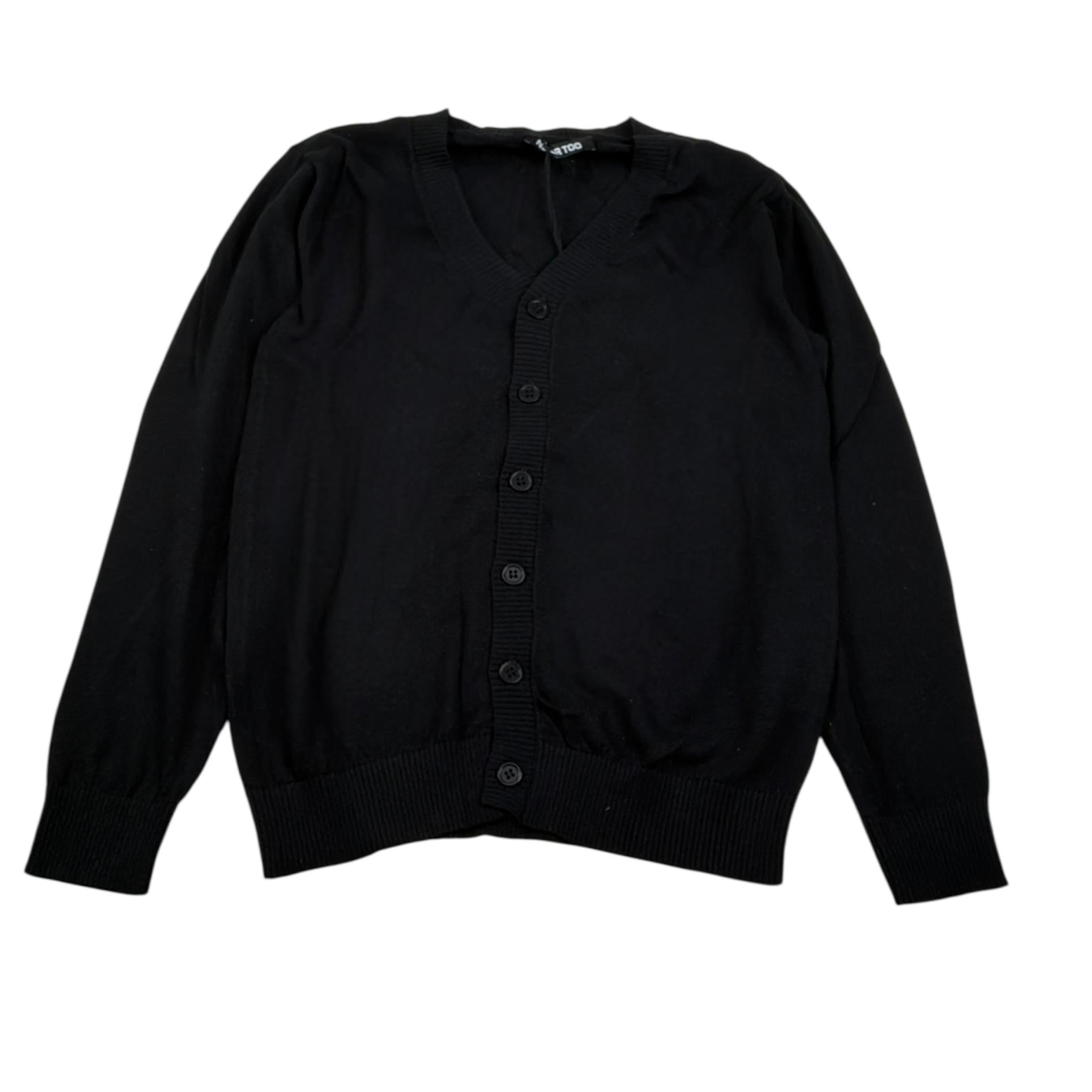 Never Too Cardigan tinta unita con Bottoni Nero per Bambino GIACCHINI NERO NEVER TOO 