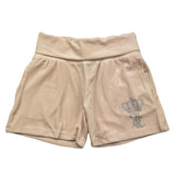 Juicy Couture Short In Camoscio Tinta Unita con Brillantini Rosa per Bambina