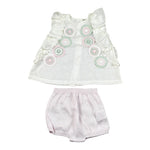 Marlu' Completo 2 Pezzi Camicia-Culotte per Neonata EP1917 PANNA MARLU' 