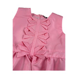 A' La Page Abito Giromanica Tinta Unita con Fiocchi per Bambina VANIGLIA ROSA A' LA PAGE 
