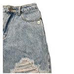 Manila Grace Short In Denim con Girovita Regolabile per Bambina 430PMBS25X AZZURRO MANILA GRACE 