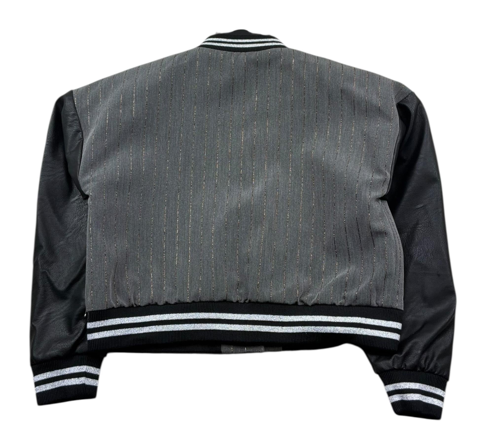 John Richmond Giubbino Tinta Unita con Maniche In Contrasto per Bambina RGP26035GB GRIGIO JOHN RICHMOND 