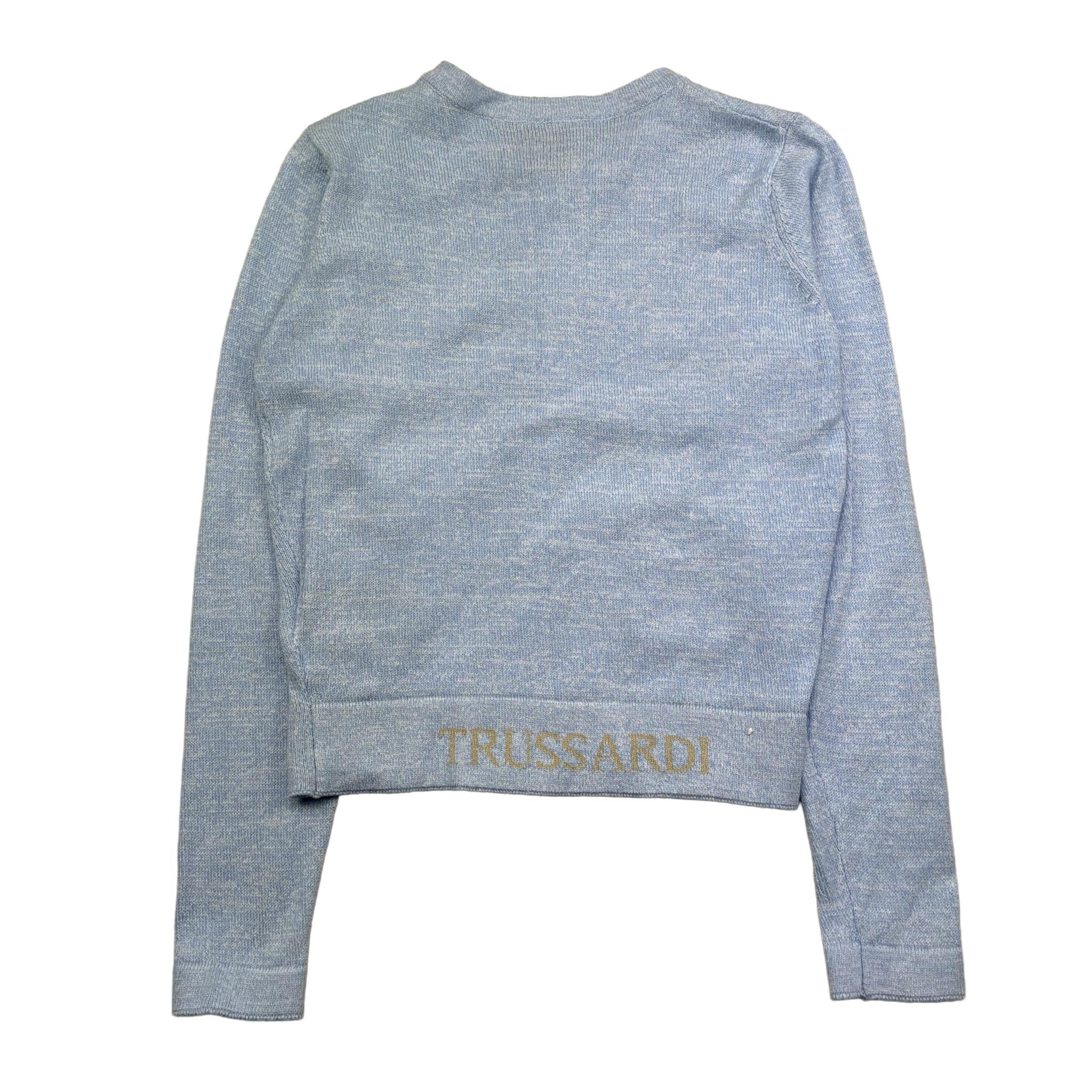 Trussardi Cardigan Tinta Unita con Logo per Bambino TGP26044CD AZZURRO TRUSSARDI 