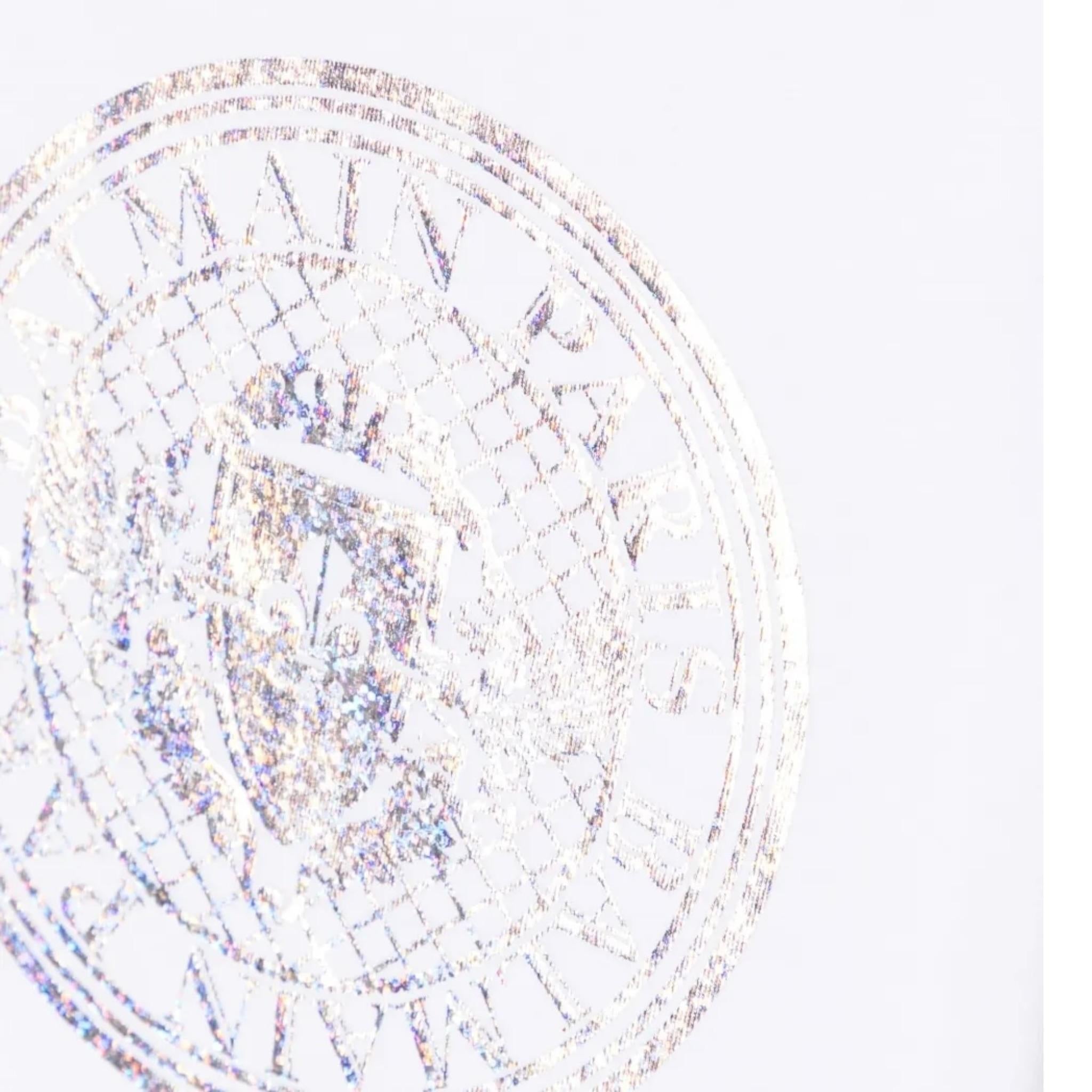 Balmain T-Shirt Girocollo Tinta Unita con Stampa per Neonata BS8551 BIANCO BALMAIN 