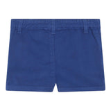 Carre'Ment Beau Bermuda Tinta Unita Con Elastico In Vita Blu Per Neonato