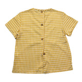 Valentina Bebes Camicia Mezza Manica Fantasia Quadretti Giallo Per Bambino