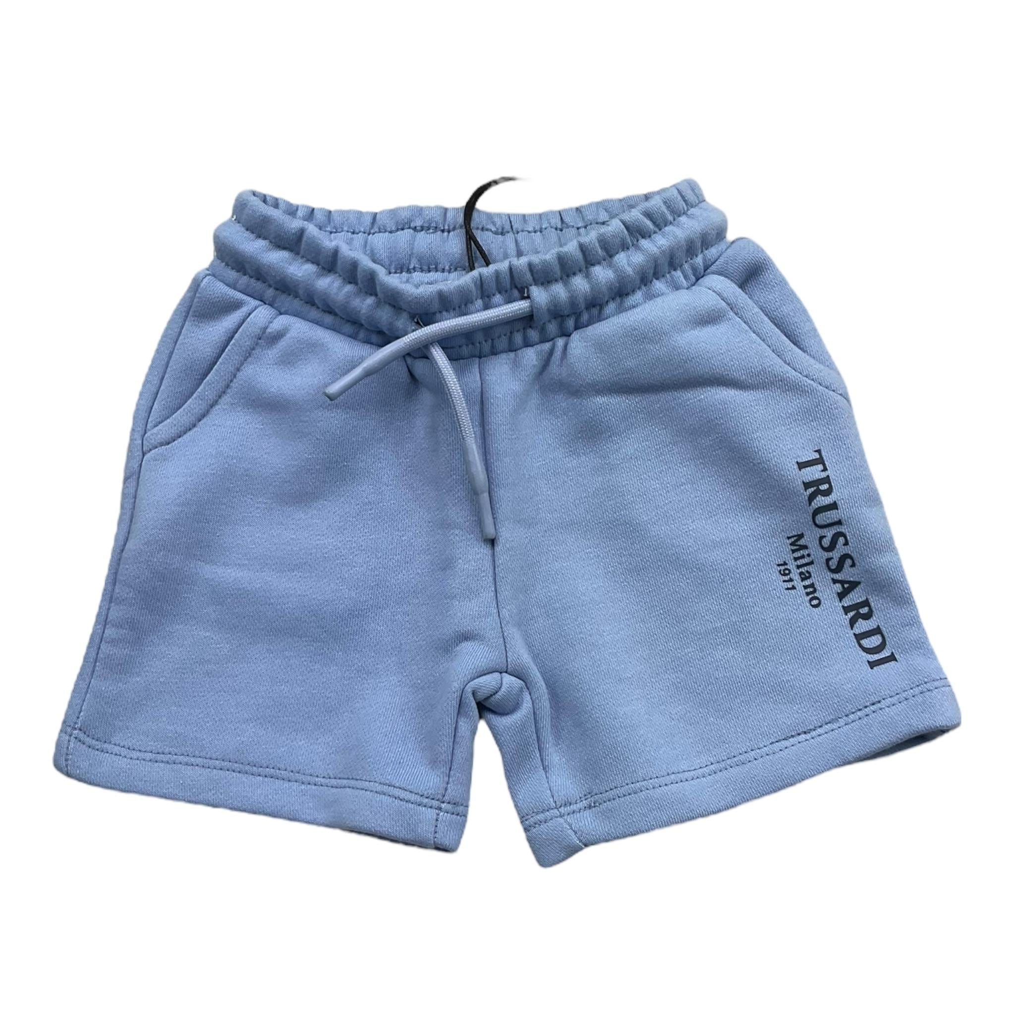 Trussardi Bermuda Tinta Unita con Elastico In Vita per Neonato TIP25016BE AZZURRO TRUSSARDI 