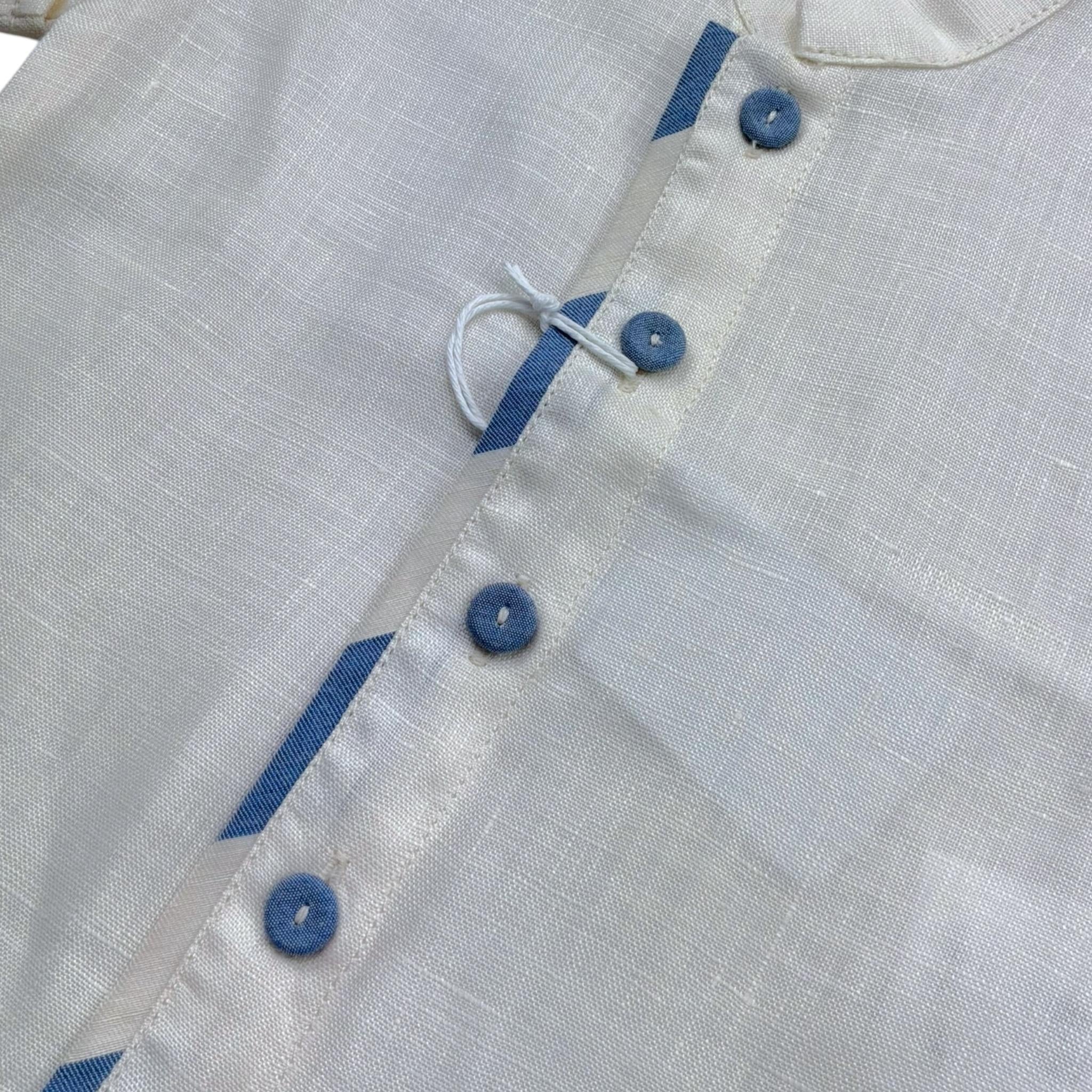 Manuel & Frank Camicia Mezza Manica Tinta Unita per Neonato UJEUEUI PANNA MANUEL & FRANK 