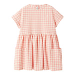 Il Gufo Abito Tinta Unita con Fantasia Quadri per Neonata P25VM779C3161 ROSA IL GUFO 