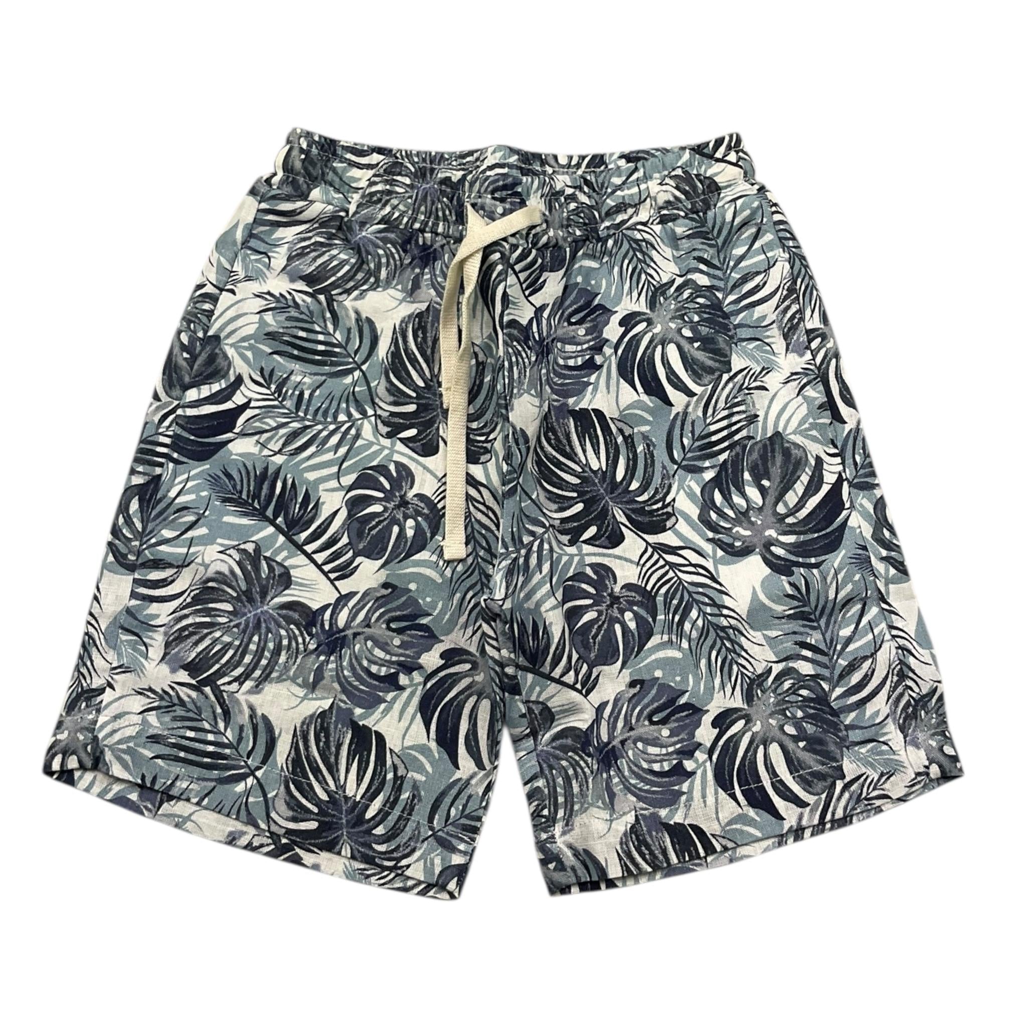 M+E' Bermud Tinta Unita Stampa Fantasia per Bambino UEM0543 BLU M+E' 