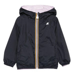K-Way Giubbino Reversibile con Zip E Cappuccio per Bambina K61313WX BLU/ROSA K-WAY 