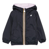 K-Way Giubbino Reversibile con Zip E Cappuccio per Bambina K61313WX BLU/ROSA K-WAY 