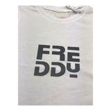 Freddy T-Shirt Girocollo Tinta Unita con Logo per Bambina FR1950 BIANCO FREDDY 