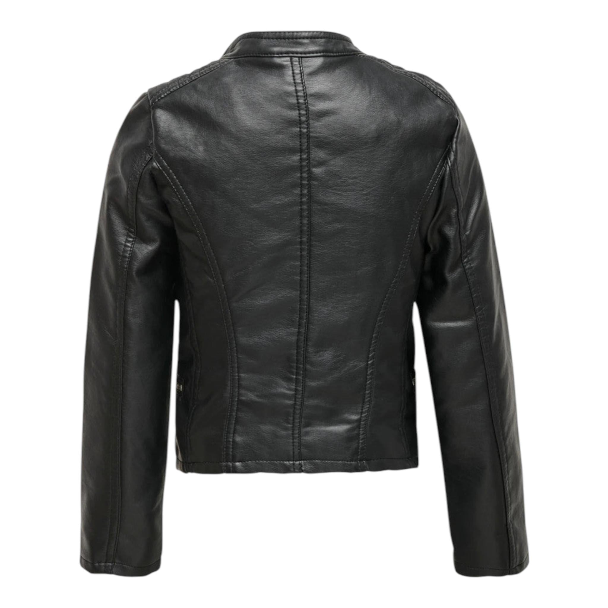 ONLY giubbino modello chiodo in ecopelle tinta unita Nero per Bambina 15198152 NERO ONLY 