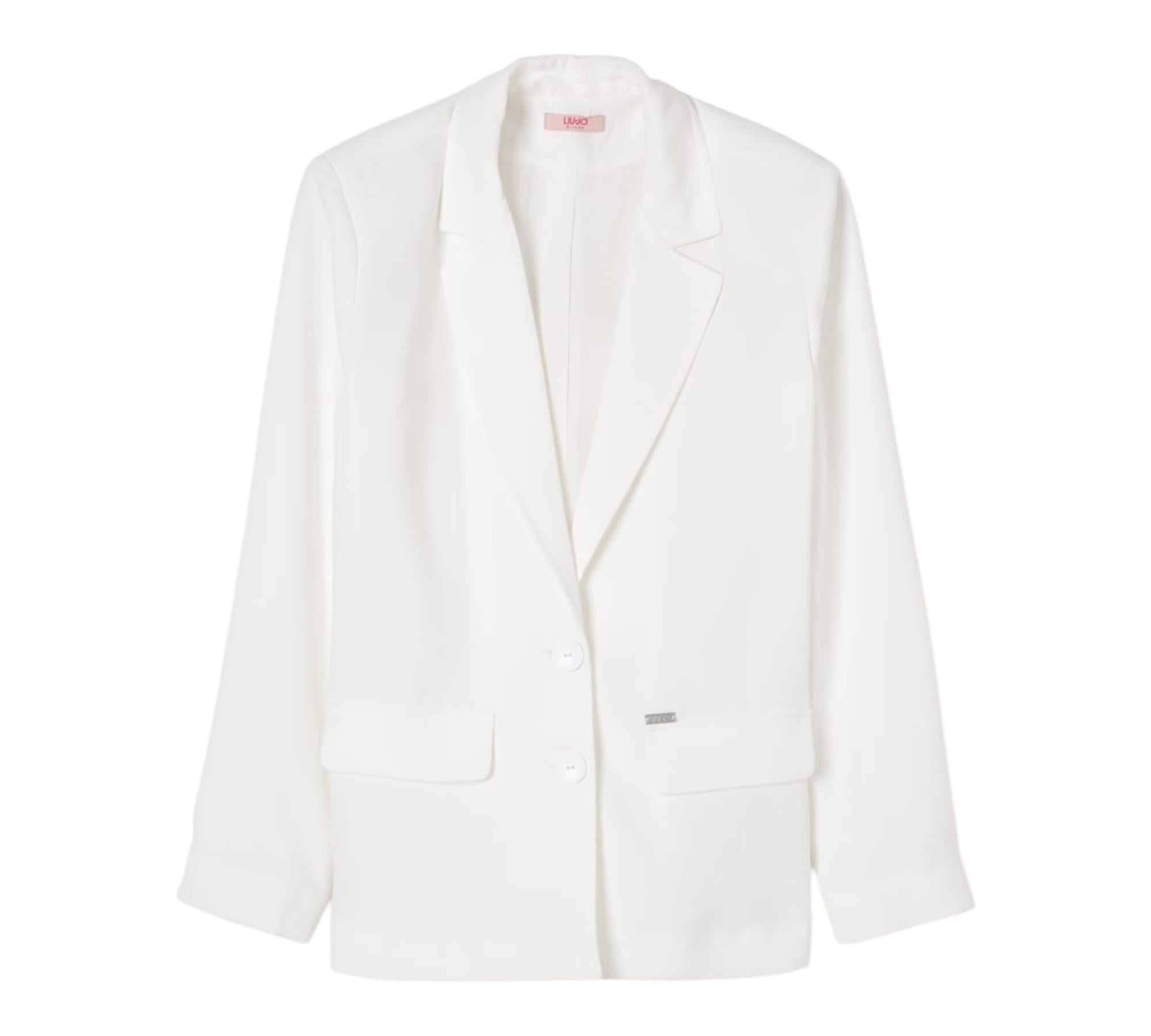 Liu Jo Giacca Tinta Unita con Bottoni per Bambina GA5029X BIANCO LIU JO 