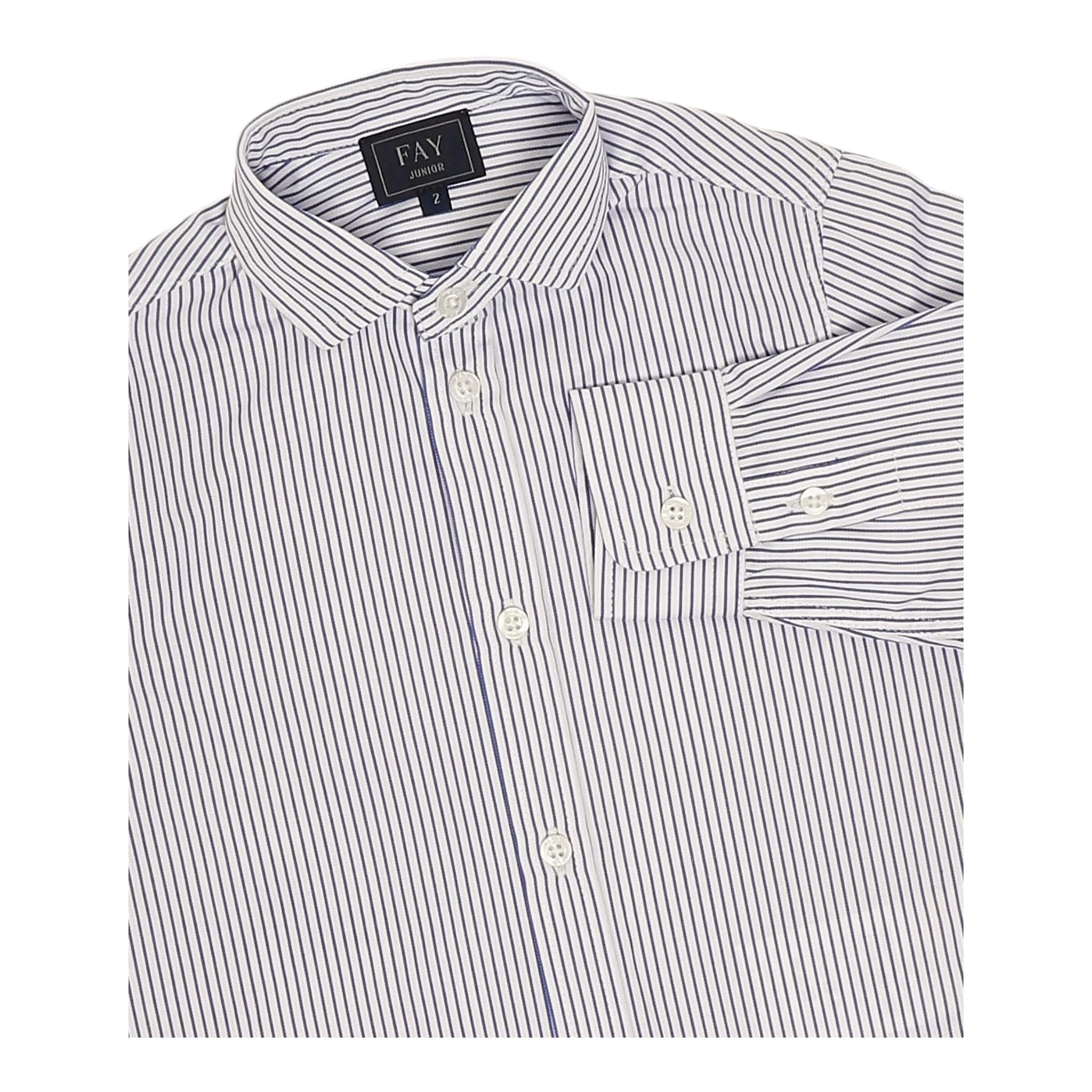Fay Camicia Tinta Unita con Fantasia A Righe per Neonato FW5P20N BIANCO/BLU FAY 