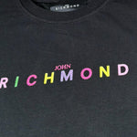 John Richmond Abito Mezza Manica Girocollo Tinta Unita con Stampa per Bambina RGP26023VE NERO JOHN RICHMOND 