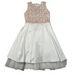 Les Gamins Abito Giromanica Tinta Unita con Paillettes per Bambino LG815637R BIANCO LES GAMINS 